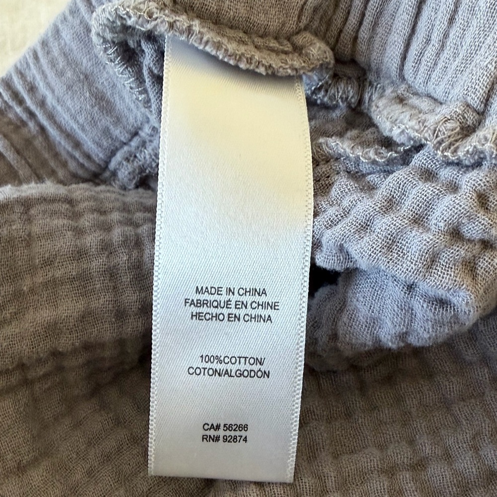 Splendid Gauze Palazzo Pant, Gray, Size Large - Picture 6 of 6